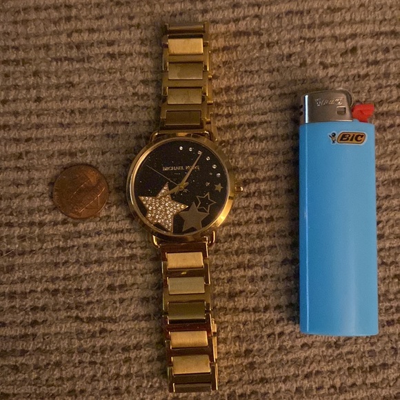 Michael Kors Star Gazer-Gold Tone Ladies Watch-Black Crystalline Face, SS - Picture 5 of 10